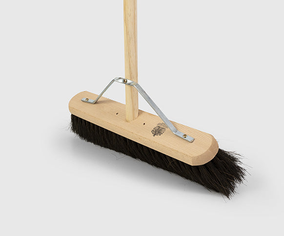 Finest by Hillbrush Wooden Platform Broom With Handle - Medium Stiff